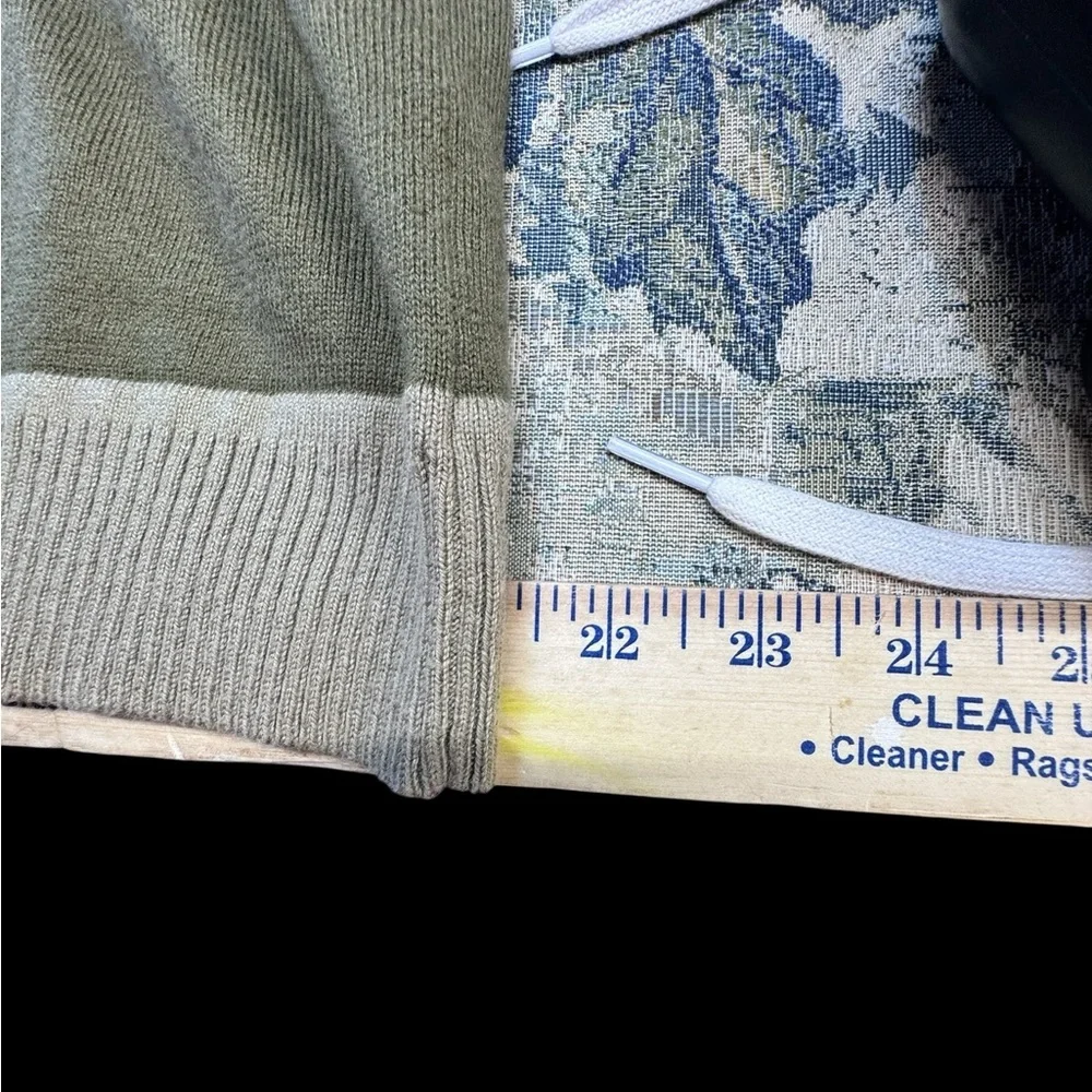 BANANA REPUBLIC Cashmere/Wool/Cotton Full Zip Mock neck Cardigan Taupe SZ XL